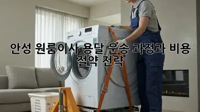 안성 원룸이사 용달, 운송 과정과 비용 절약 전략